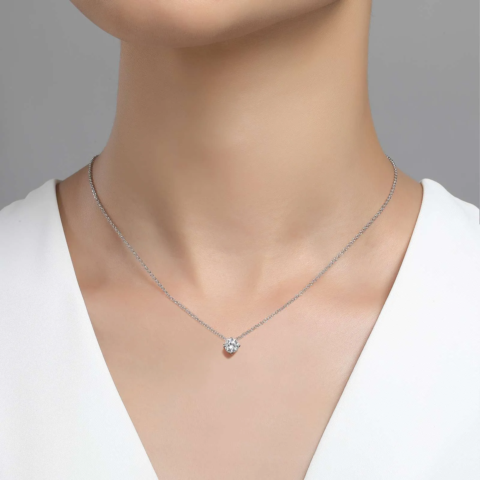 0.65 CTW Solitaire Necklace