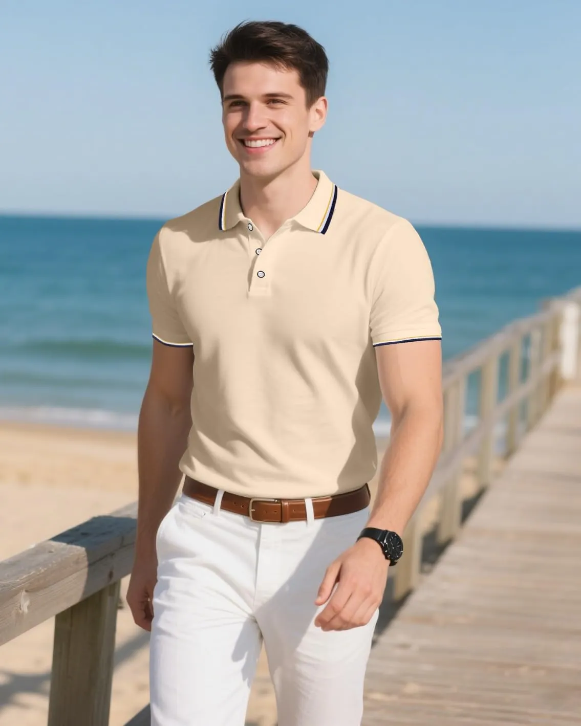 3 Pack Men's Polo Shirts Quick-Dry Short Sleeve Athletic Polo Shirts Moisture Wicking T Shirt Casual Golf Shirts