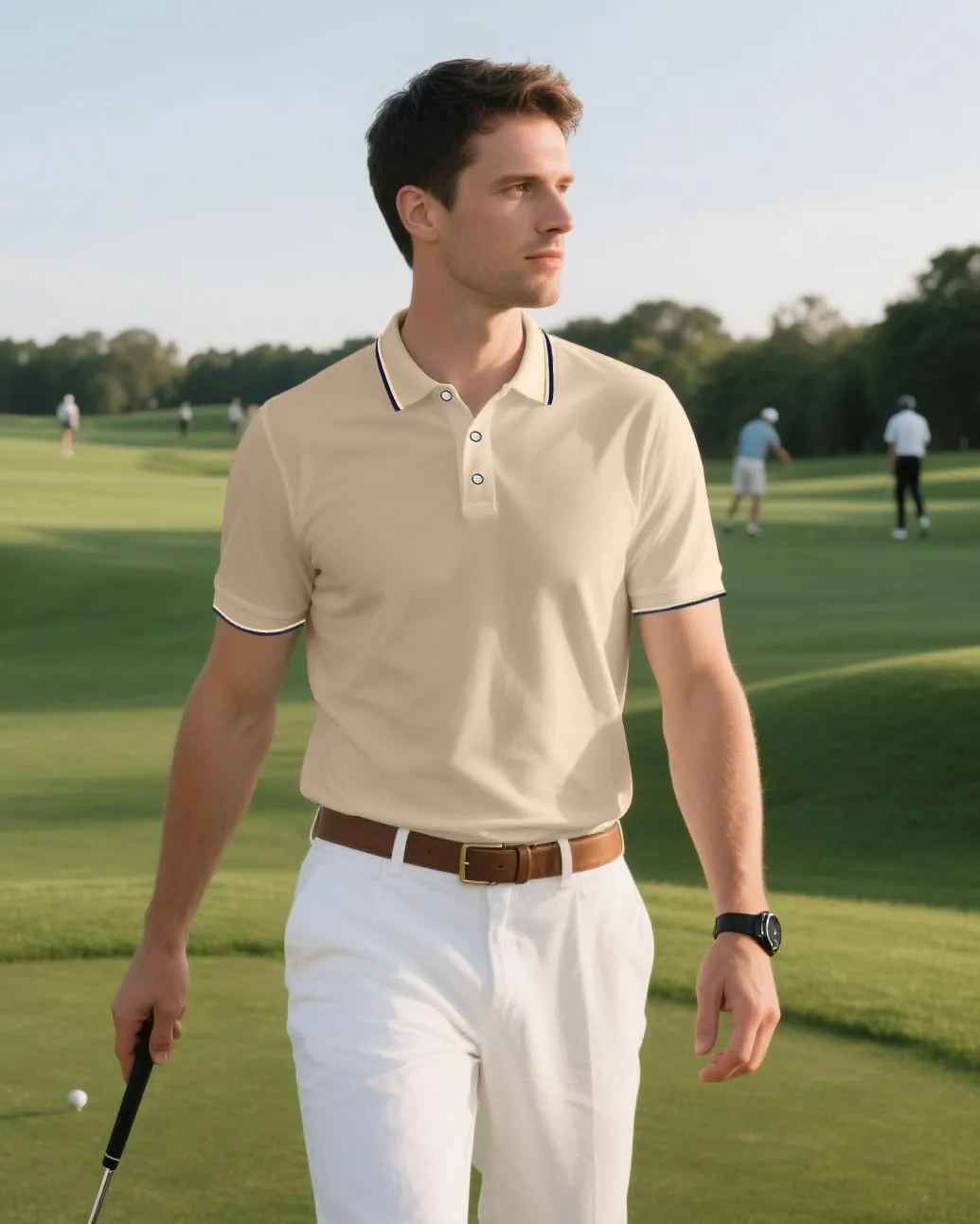 3 Pack Men's Polo Shirts Quick-Dry Short Sleeve Athletic Polo Shirts Moisture Wicking T Shirt Casual Golf Shirts