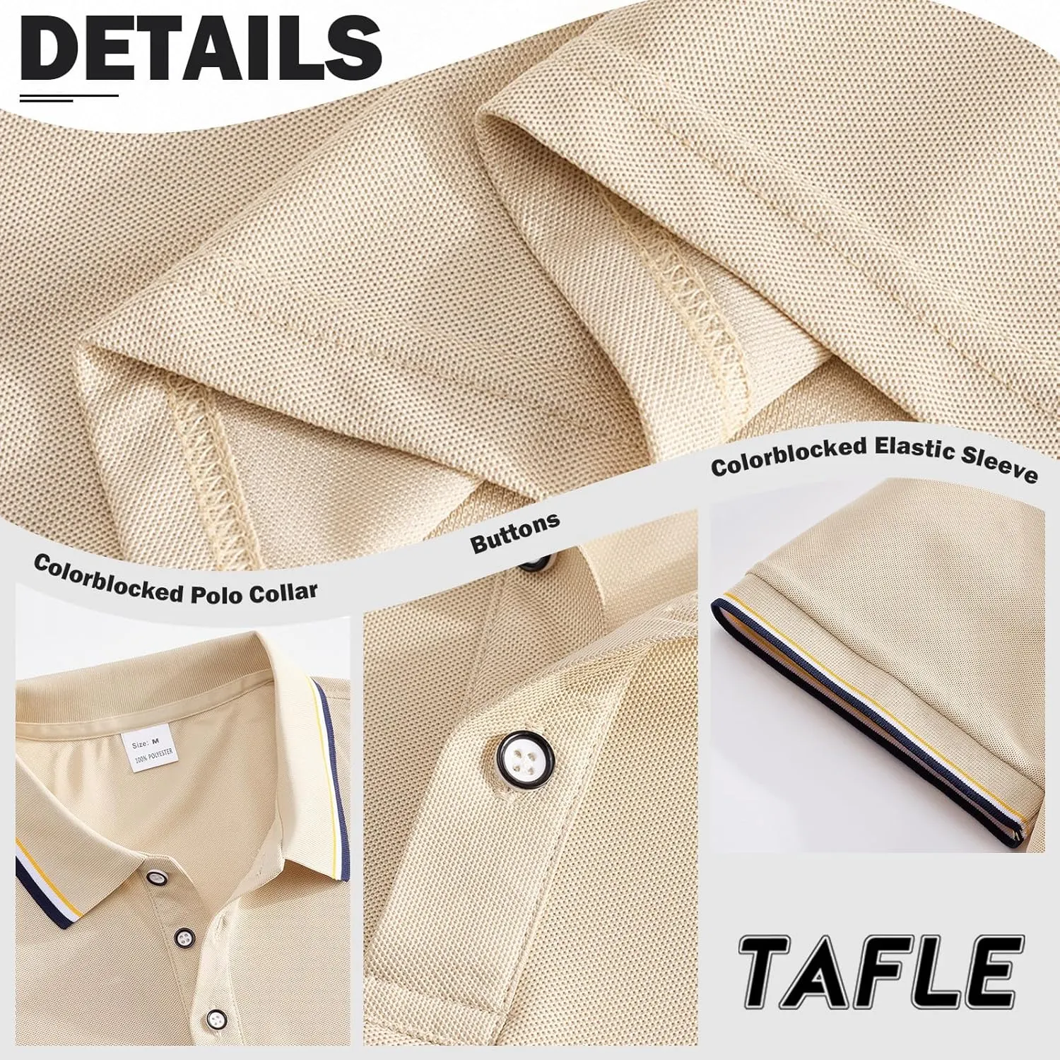 3 Pack Men's Polo Shirts Quick-Dry Short Sleeve Athletic Polo Shirts Moisture Wicking T Shirt Casual Golf Shirts