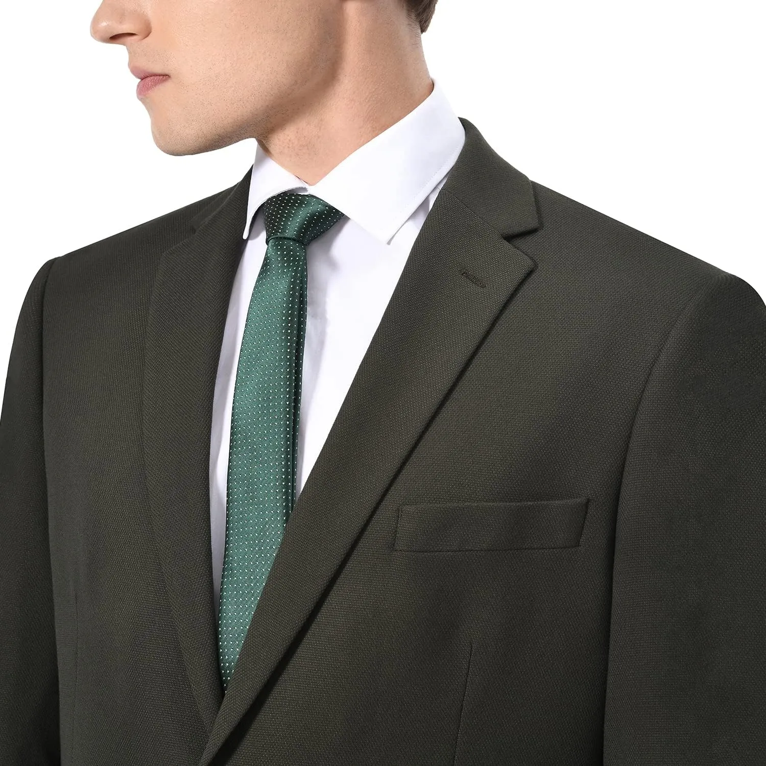 AMY ZHU Men's Sport Coat Classic Fit Stretch Blazer 2 Button Suit Jacket