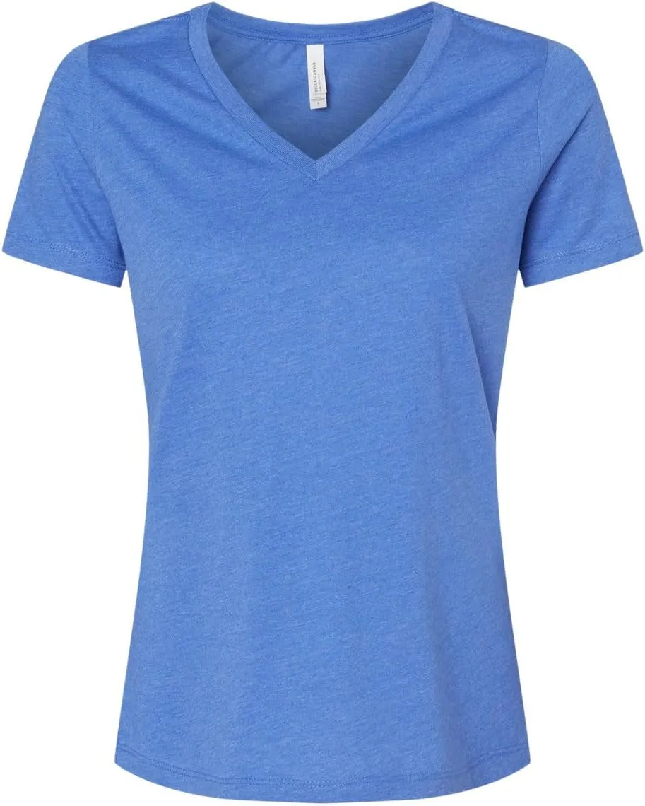 Bella Canvas Ladies' Relaxed Heather CVC Jersey V-Neck T-Shirt