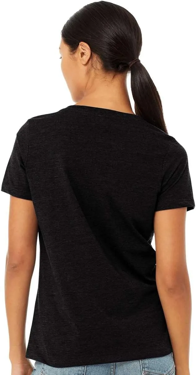 Bella Canvas Ladies' Relaxed Heather CVC Jersey V-Neck T-Shirt