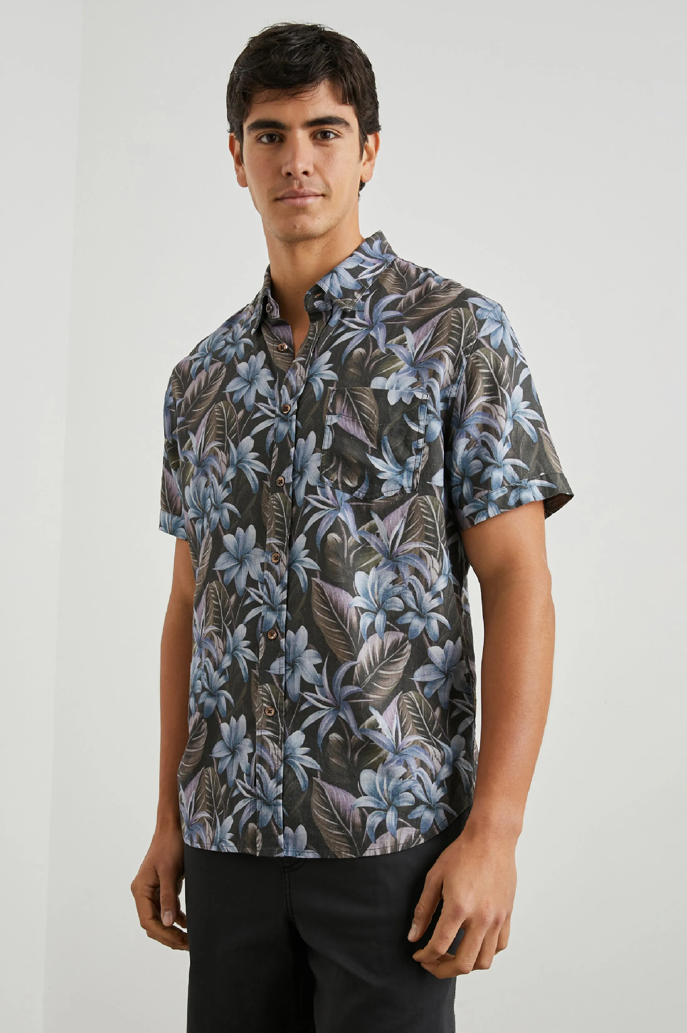 CARSON SHIRT - JUNGLE GARDEN MIDNIGHT