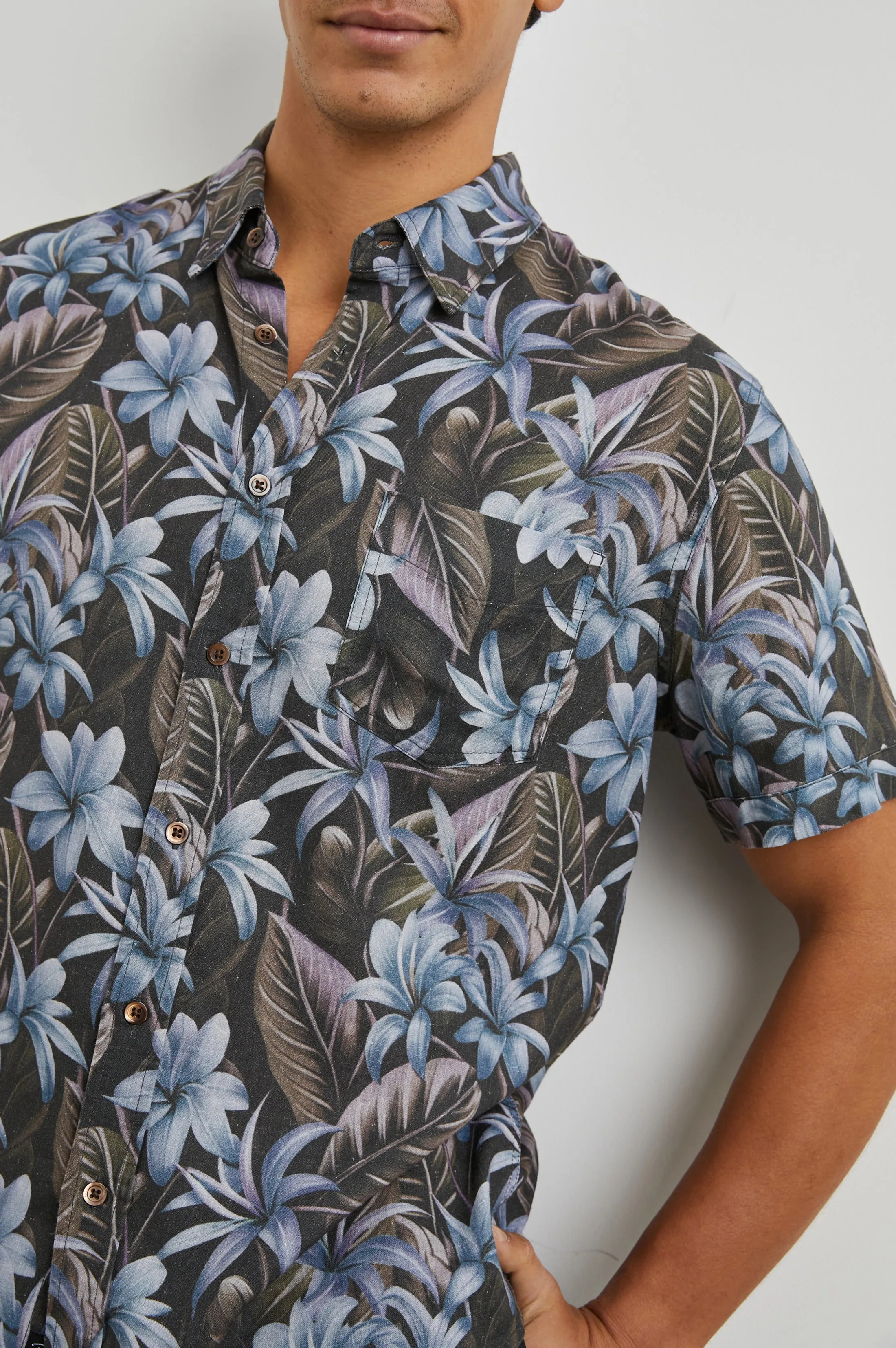 CARSON SHIRT - JUNGLE GARDEN MIDNIGHT