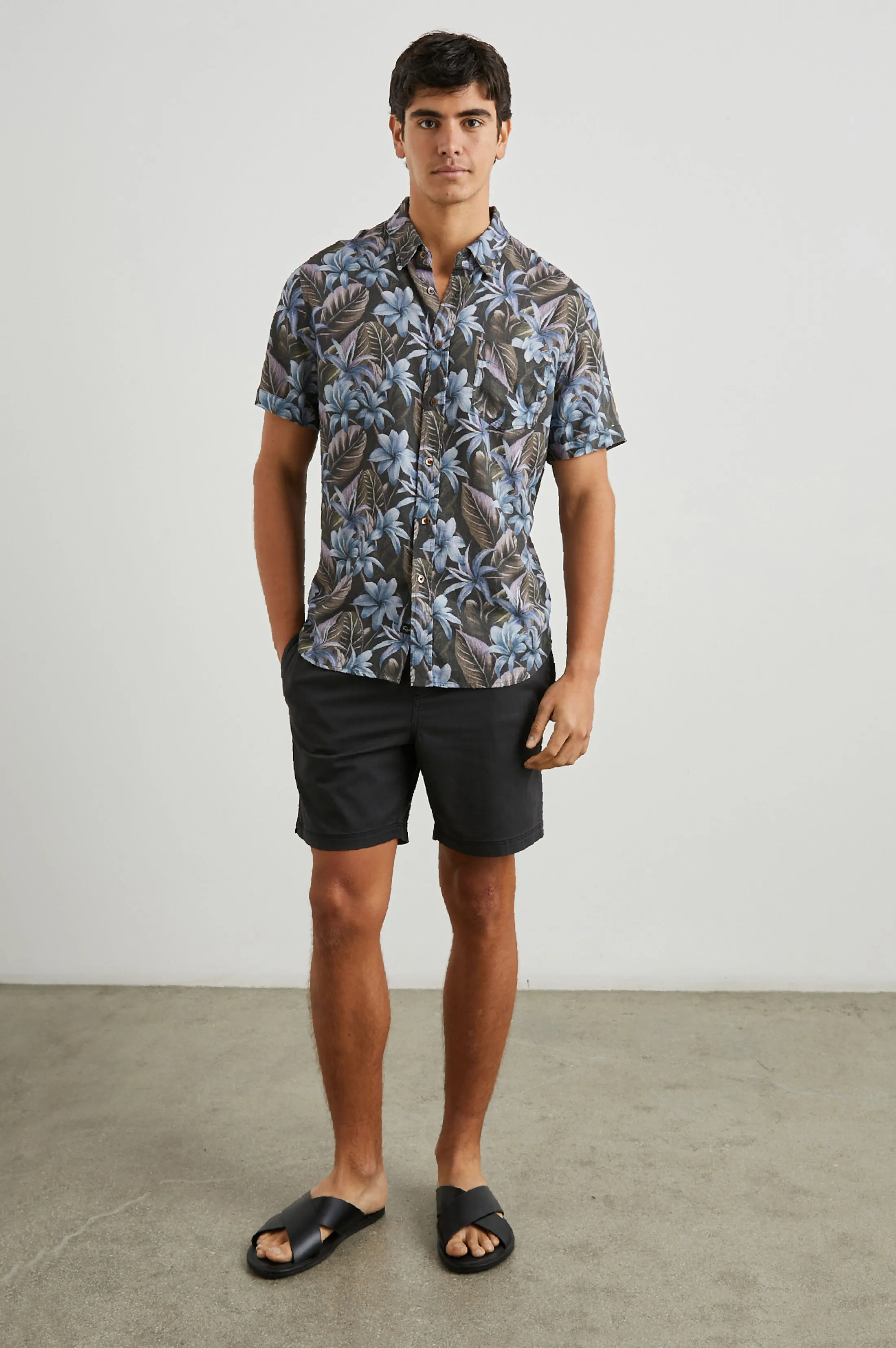 CARSON SHIRT - JUNGLE GARDEN MIDNIGHT