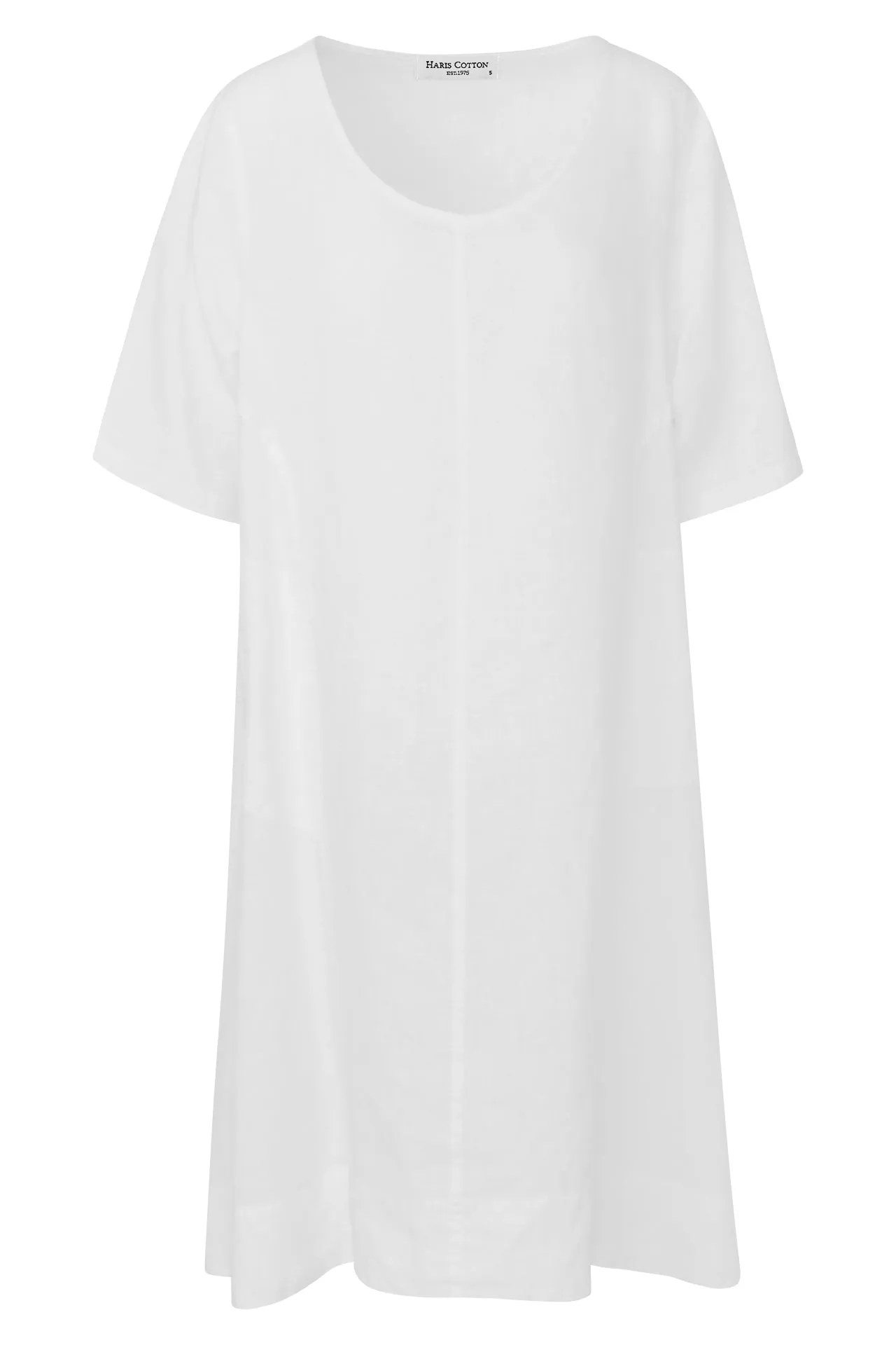 Curve Short Sleeved Linen Midi Dress