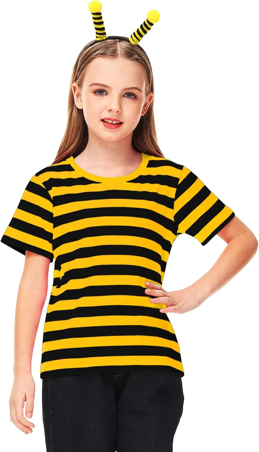Deerose Kids Striped Shirts Short Sleeve Boy Girls July 4th Patriotic Tee Top 3-14 Years