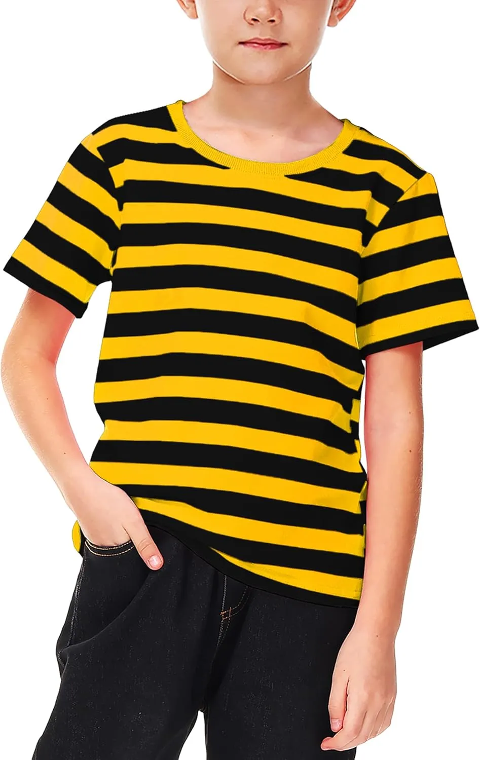 Deerose Kids Striped Shirts Short Sleeve Boy Girls July 4th Patriotic Tee Top 3-14 Years