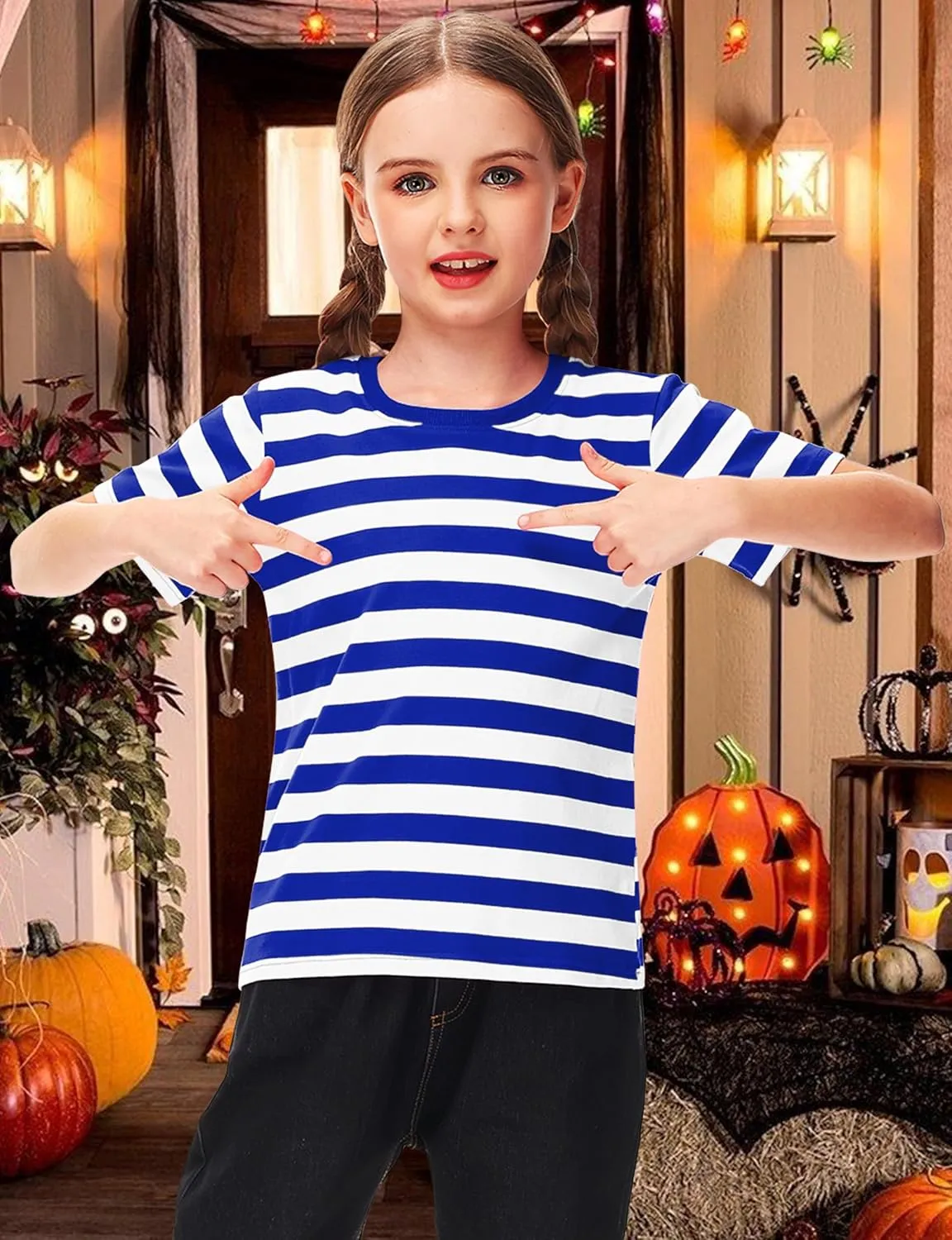 Deerose Kids Striped Shirts Short Sleeve Boy Girls July 4th Patriotic Tee Top 3-14 Years