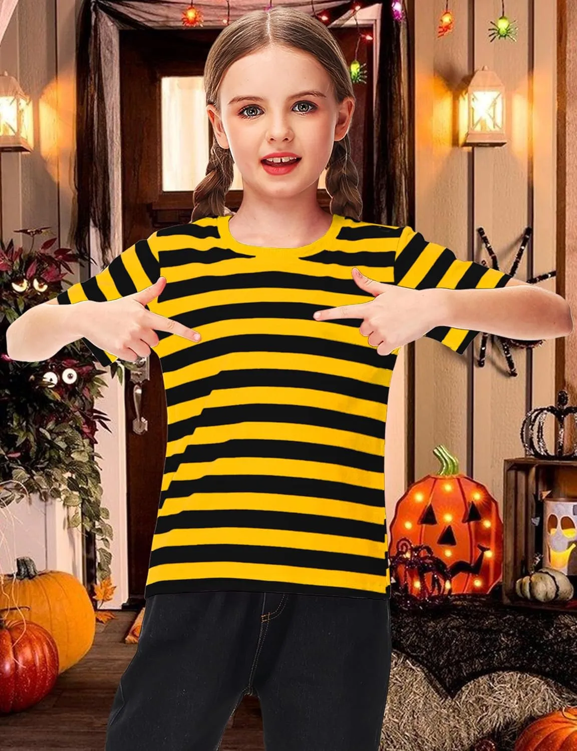 Deerose Kids Striped Shirts Short Sleeve Boy Girls July 4th Patriotic Tee Top 3-14 Years