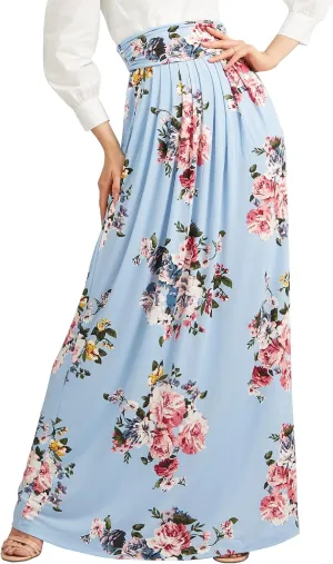 KOH KOH Womens Long Flowy Cute Modest High Waist Floor Length Pockets Maxi Skirt