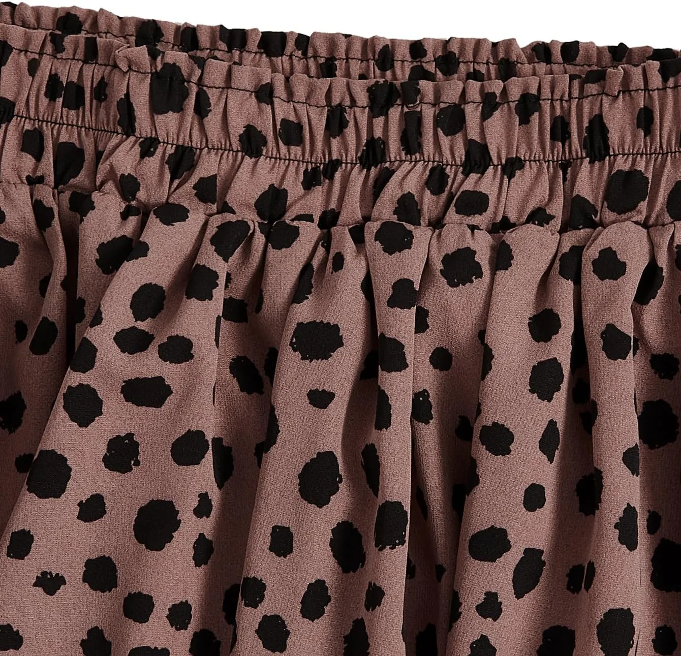 Milumia Women's Vintage Printed A Line High Waist Flare Flowy Casual Midi Skirts