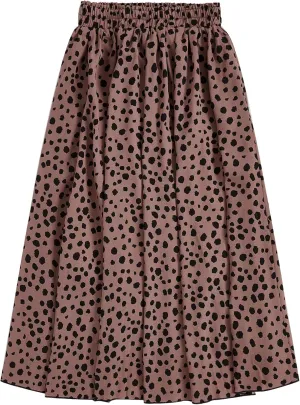 Milumia Women's Vintage Printed A Line High Waist Flare Flowy Casual Midi Skirts