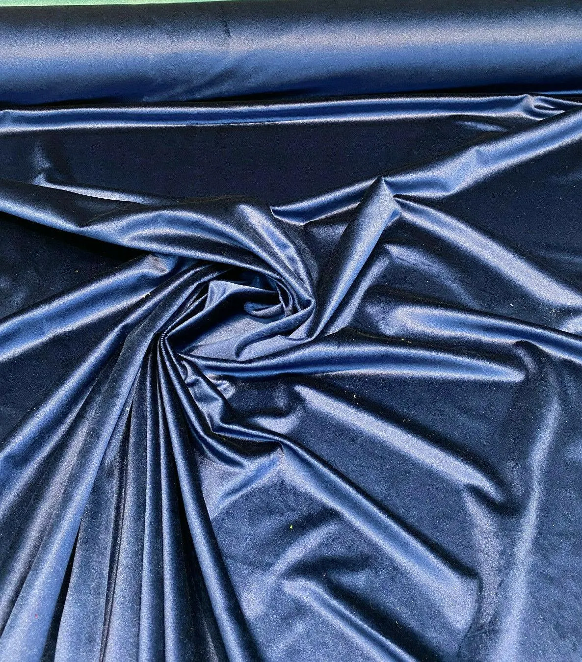 Navy Blue Exclusive Velveteen Velvet Drapery Upholstery Fabric by the yard