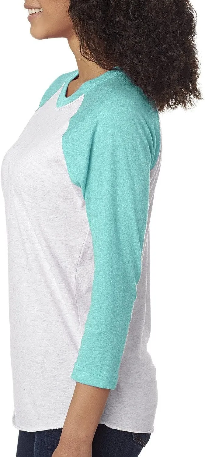 Next Level Unisex Tri-Blend 3/4-Sleeve Raglan - 6051