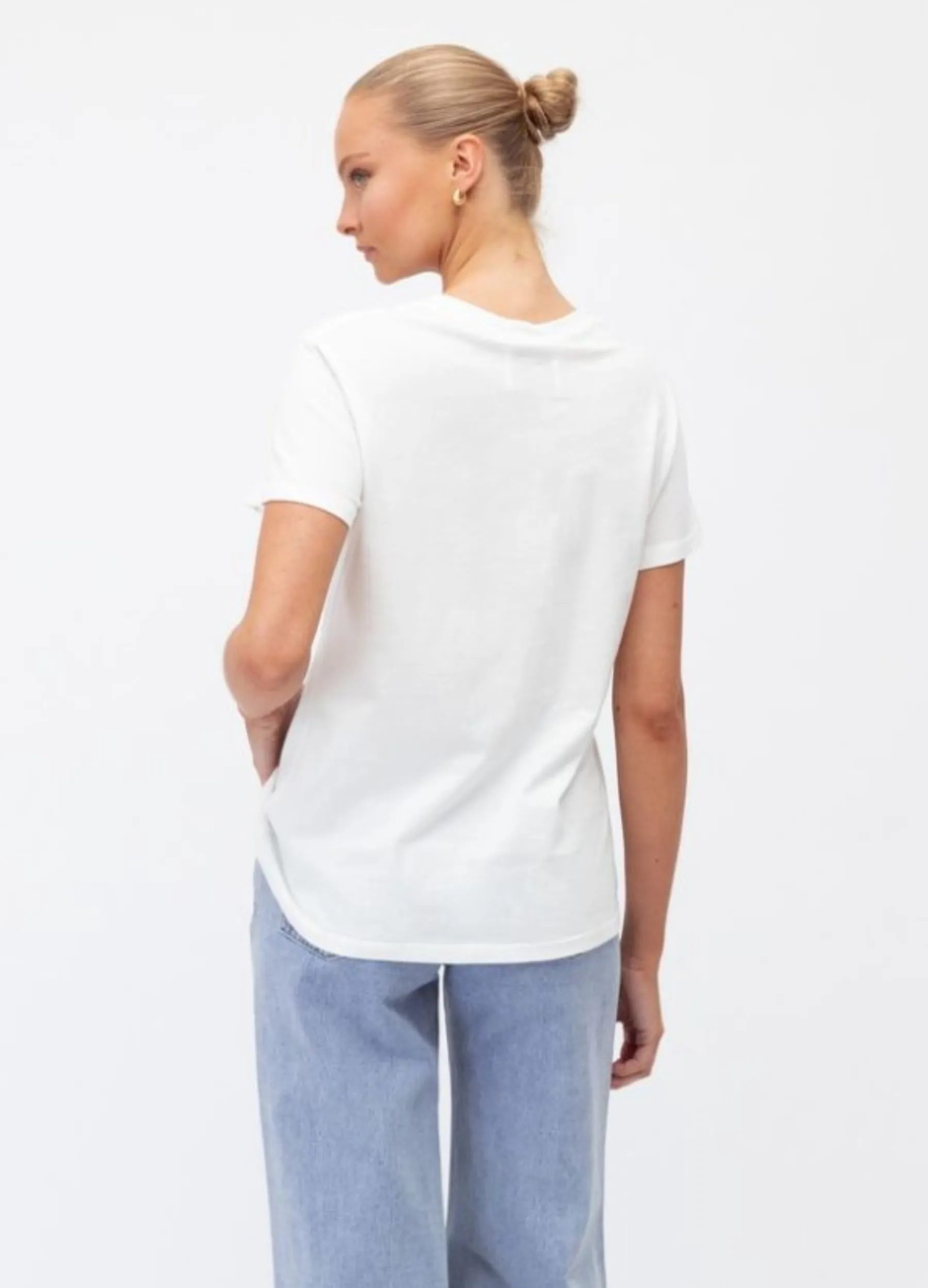 Paper Heart - Short Sleeve Casual Pocket Tee - White