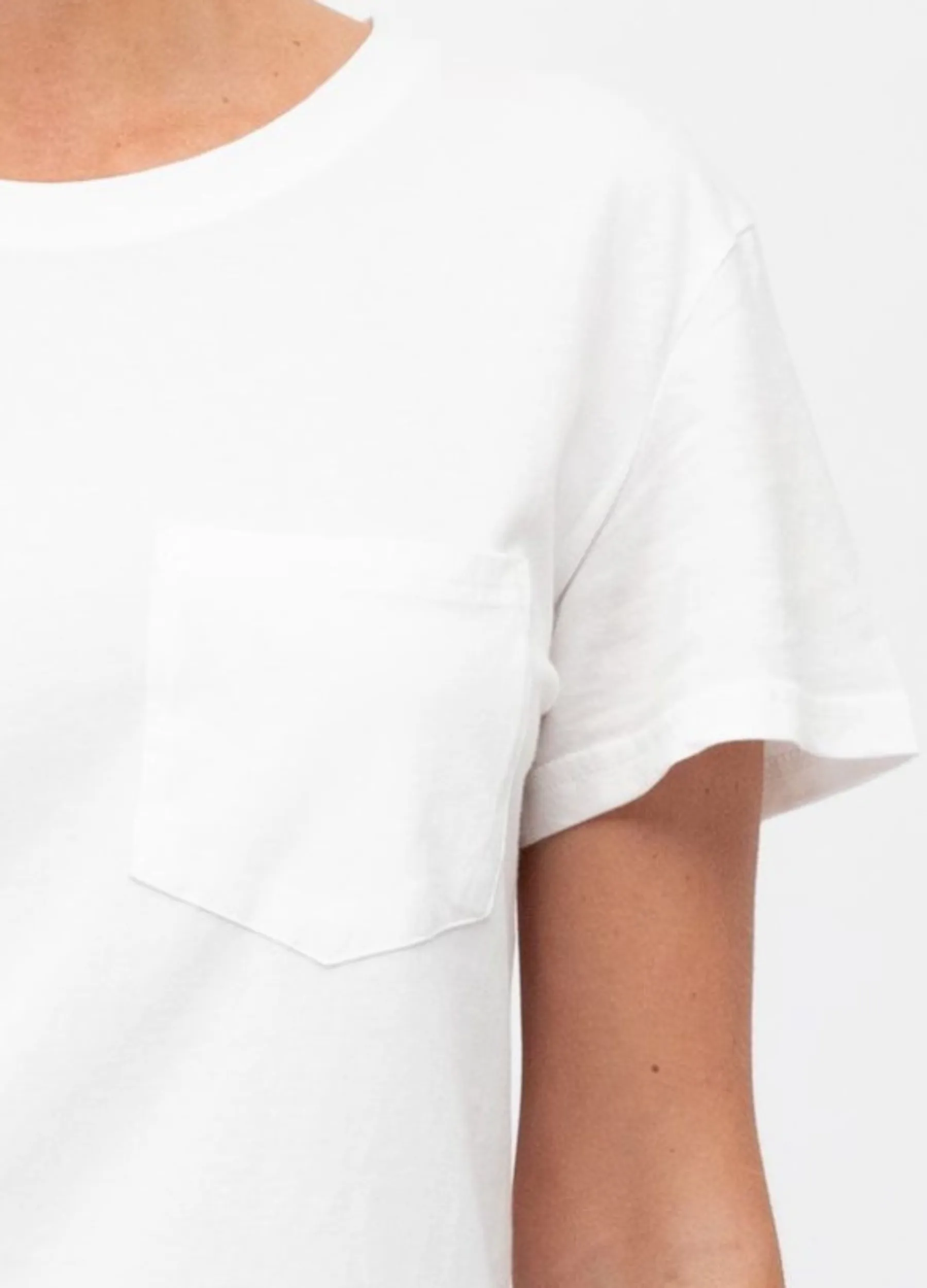 Paper Heart - Short Sleeve Casual Pocket Tee - White