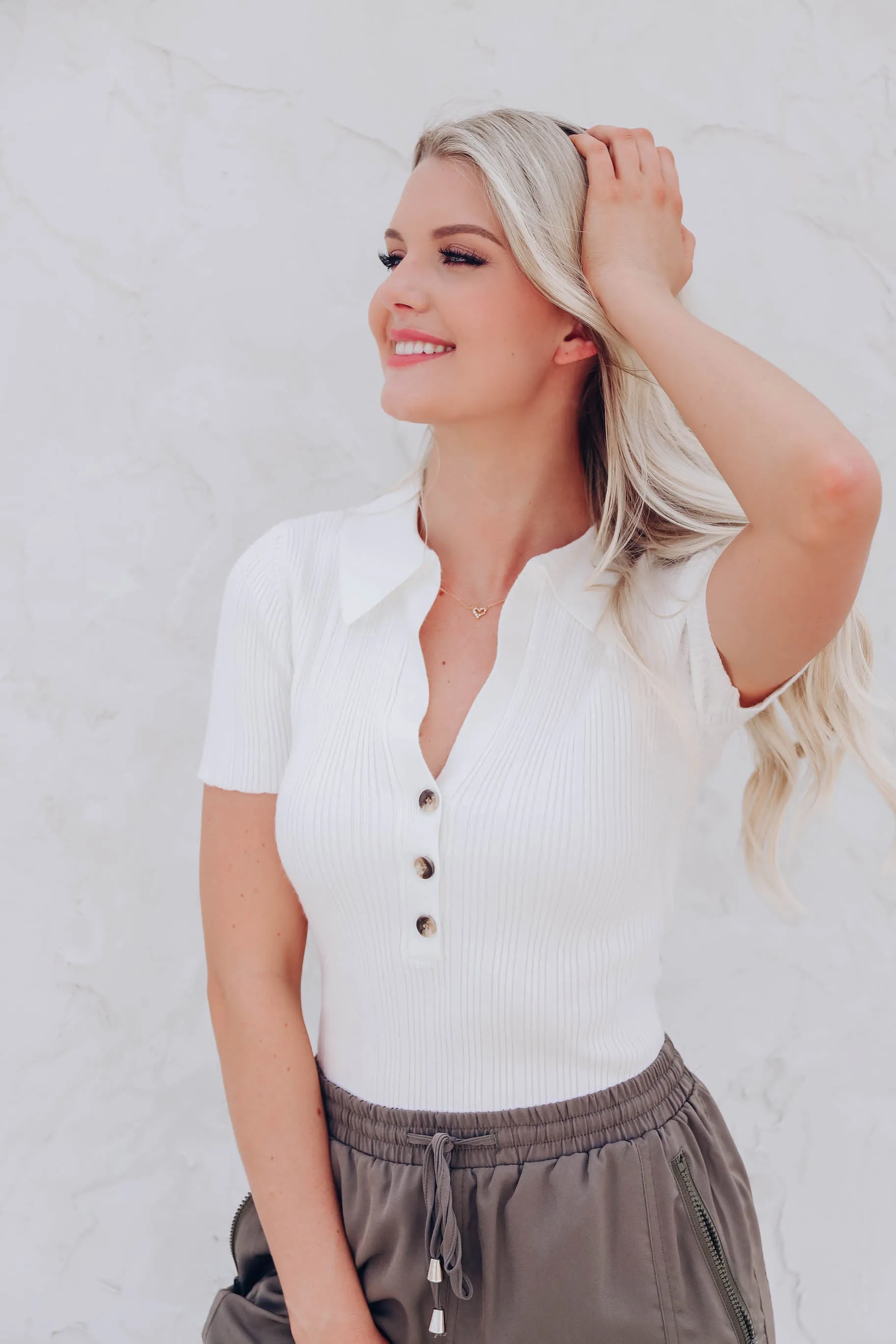 Posh & Preppy Bodysuit - Cream