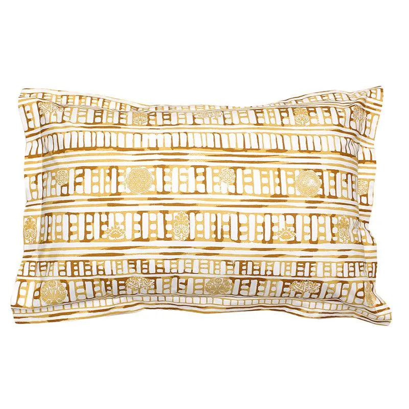 Sanchi Pillow Cover (Yellow) - Set Of Two
