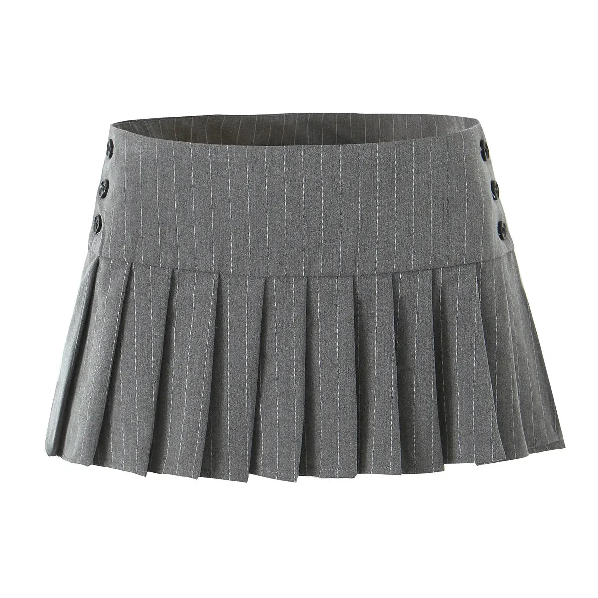 TAVIMART  -  Style Striped Pleated Short Skirt for Women's 2024 Spring Summer New Spicy Girl Outfit Sexy Slimming Mini Skirts Female