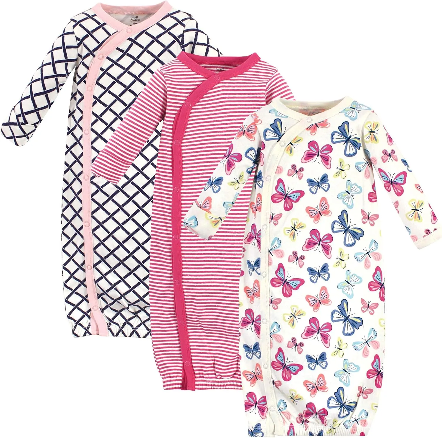 Touched by Nature Baby Girls' Organic Cotton Kimono Gowns