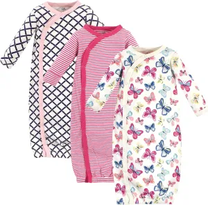 Touched by Nature Baby Girls' Organic Cotton Kimono Gowns