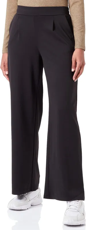 Women's IHKate Casual Stretch High Waist Pleated Wide Leg Culotte Pants with Pockets