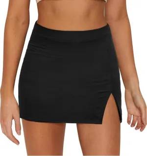 Womens Mini Skorts Sexy Mid-Waisted Pencil Bodycon Short Skirts with Side Split 2025