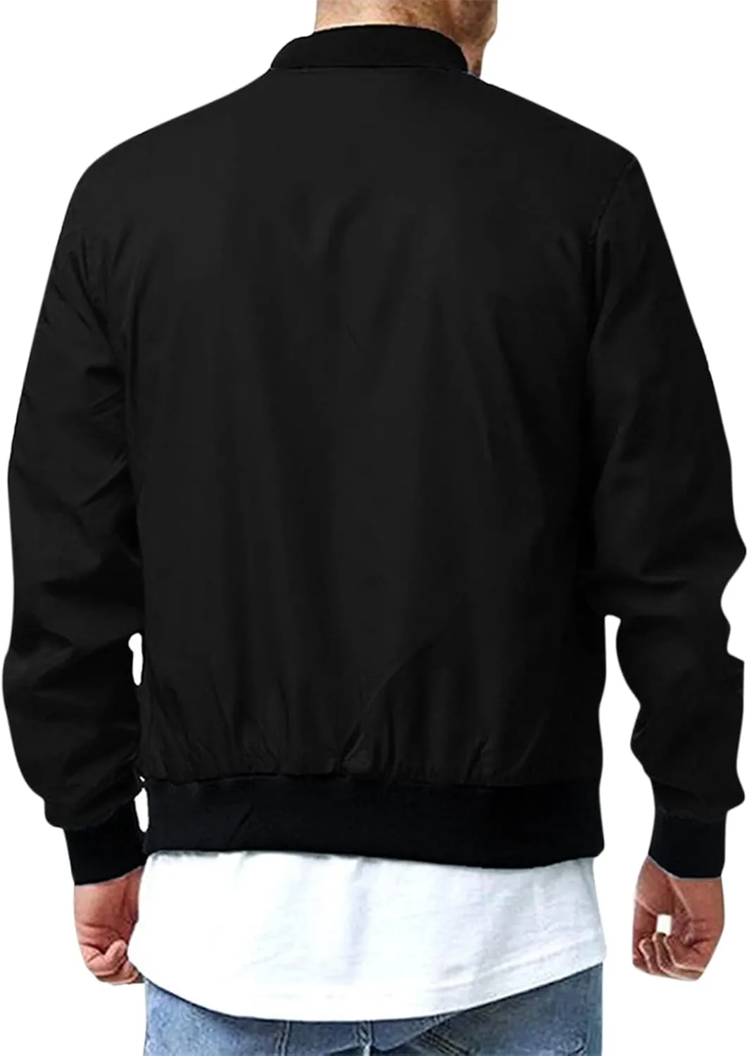 Ymosrh Mens Jackets Casual Stylish Bomber Jacket Spring Fall Causal Softshell Windbreaker Coat Outerwear Rain Jacket